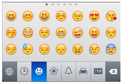 Native emoji support on the iPhone will be available as an international keyboard. Image from apple.com.