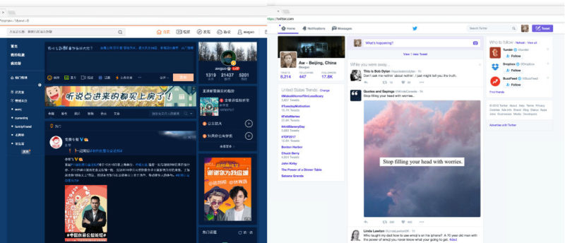 Weibo versus Twitter. Source: Aw Guo.